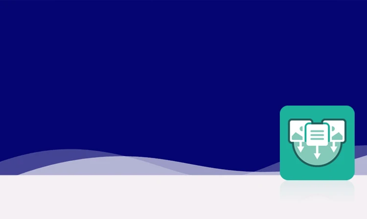 The icon is unicolor green and shows a dialog box with text lines flanked by two other dialog icons. It is shown in a square with rounded corners. This icon stands for the crossbase Sales Information Service.