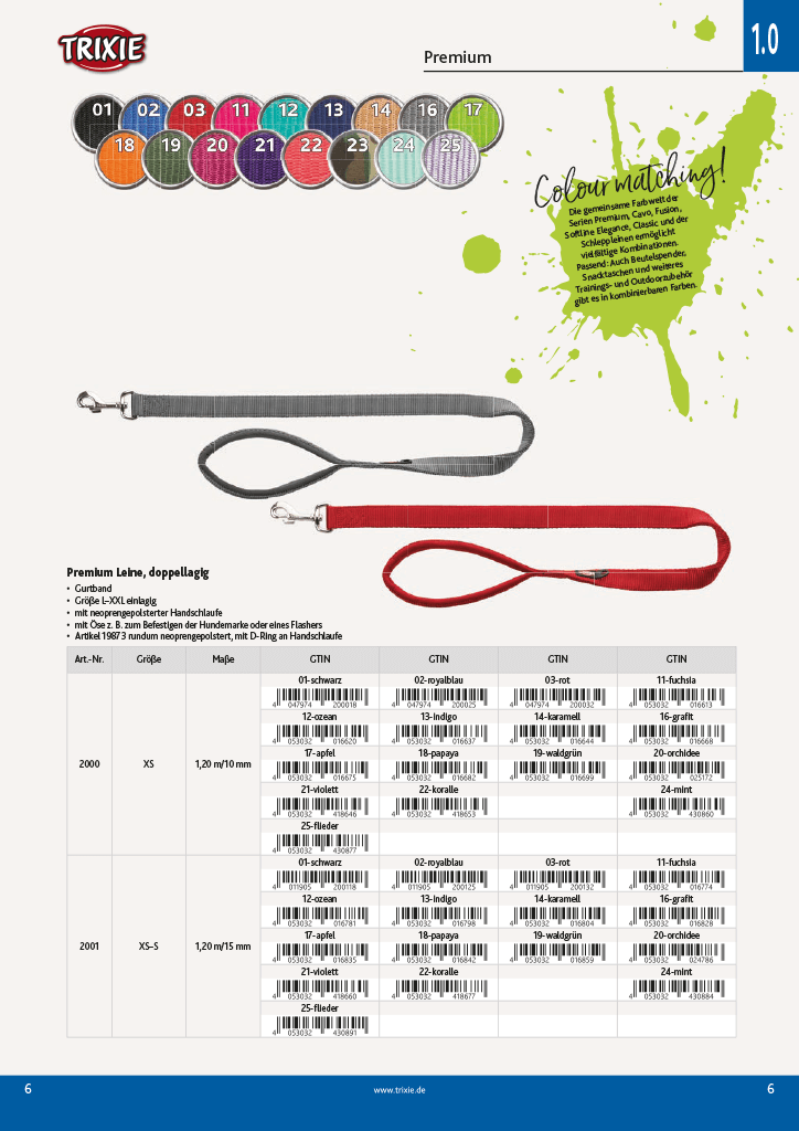 Page de catalogue de TRIXIE produite de manière automatisée.